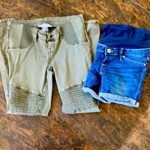 Maternity jeggings and shorts